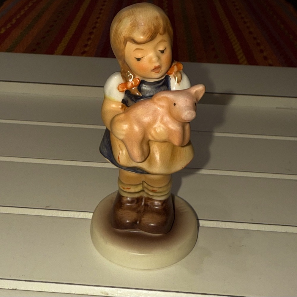 Goebel Hummel “Pigtails” #1382 HUM 2052 TMK 7. 3.3/8” tall. In original box